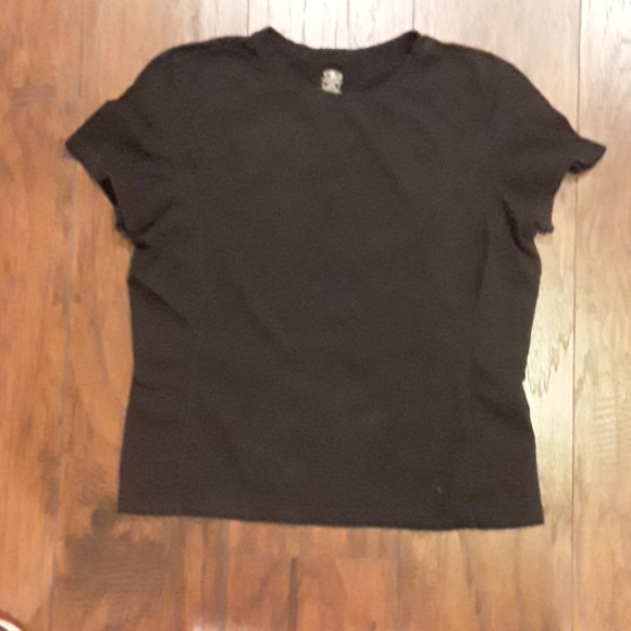 MUSCLE DEFINED LATS-ATHLETIC 😎Works black T-shirt - Picture 1 of 8